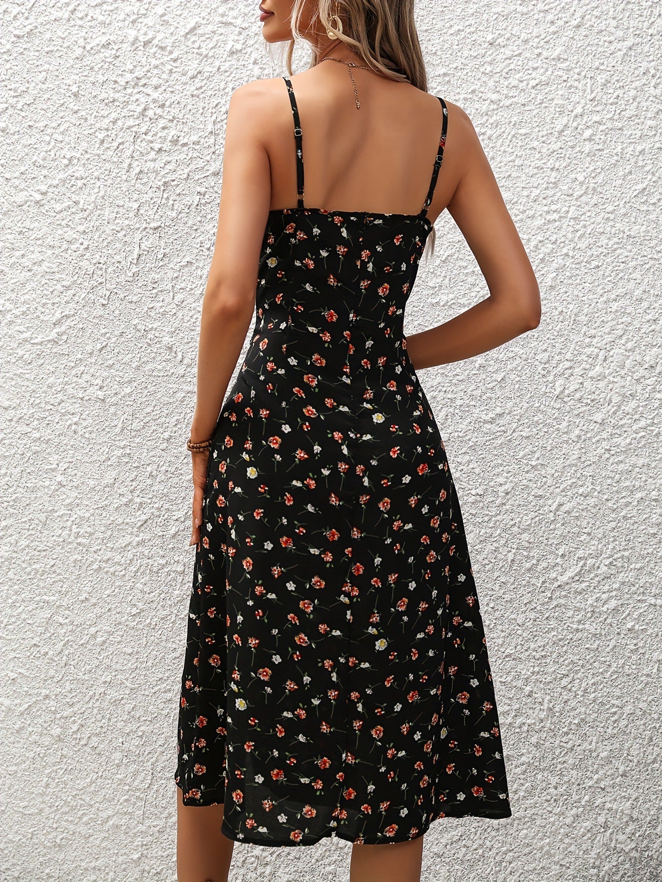 Polka Dot Suspender Maxi Dress