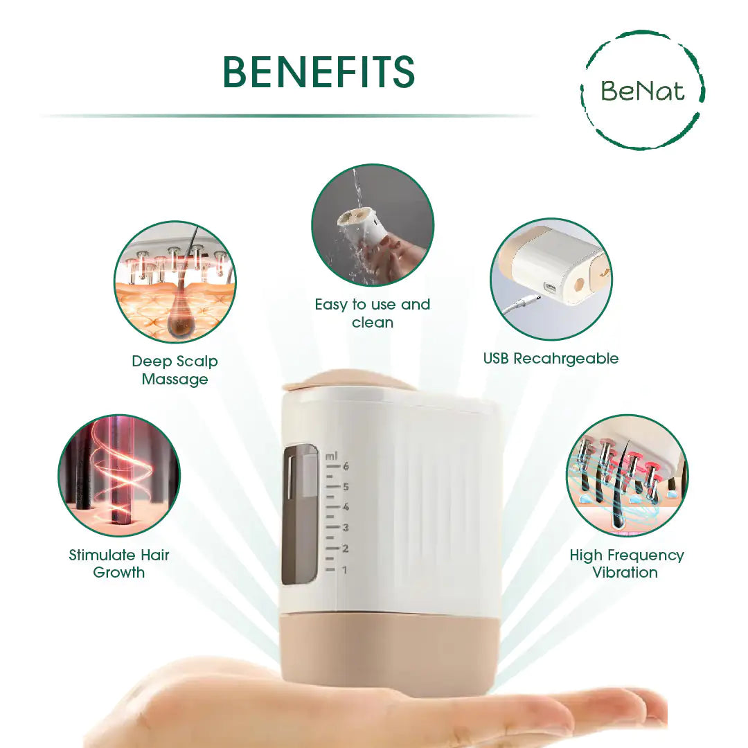 Electric Oil Applicator and Vibrating Scalp Massager